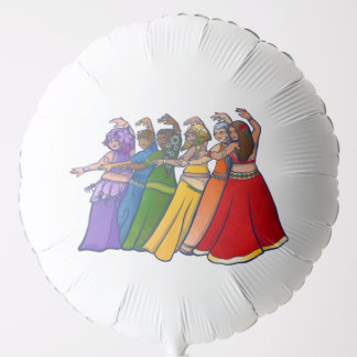 Rainbow Belly Dancer Art Belly Dance Troupe Balloon