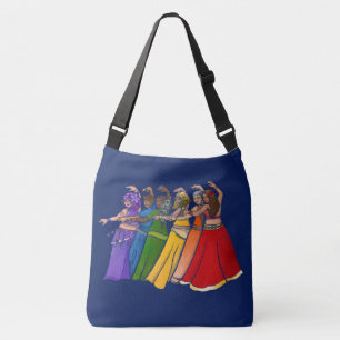 Rainbow Belly Dancer Art Belly Dance Troupe Crossbody Bag
