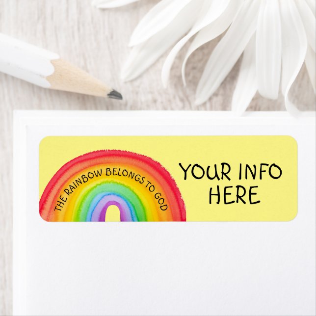RAINBOW BELONGS TO GOD RETURN ADDRESS LABELS (Insitu)