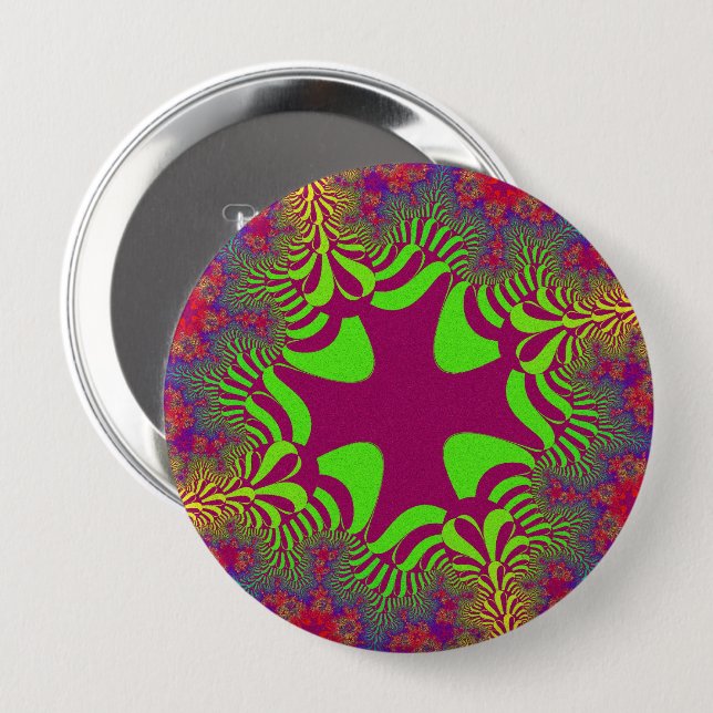 Rainbow Berry Cross Button (Front & Back)