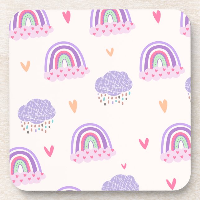 Rainbow Beverage Coaster (Front)