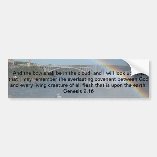 Rainbow Bible Scripture Bumper Sticker