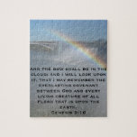 Rainbow Bible Scripture Jigsaw Puzzle<br><div class="desc">This photograph of a rainbow was taken at Niagara Falls on the Canadian side. The verse we included was: And the bow shall be in the cloud; and I will look upon it, that I may remember the everlasting covenant between God and every living creature of all flesh that is...</div>