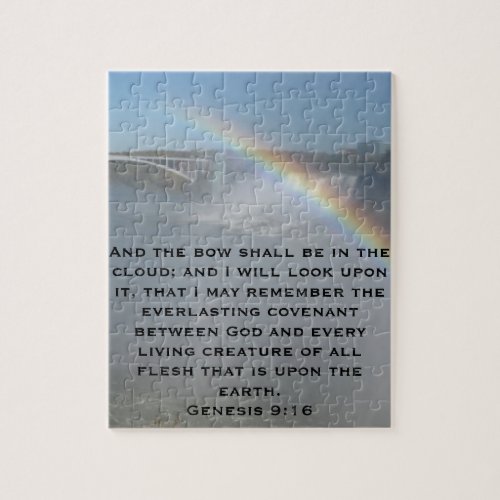 Rainbow Bible Scripture Jigsaw Puzzle