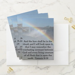 Rainbow Bible Scripture Pocket Folder