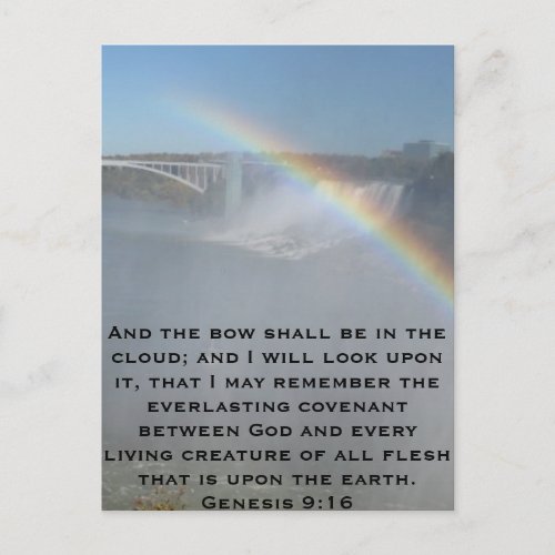 Rainbow Bible Scripture Postcard