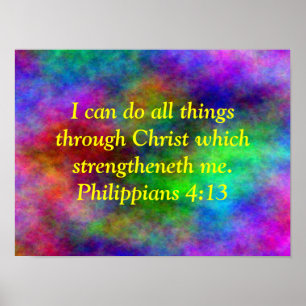 Rainbow Bible verse poster phil. 413