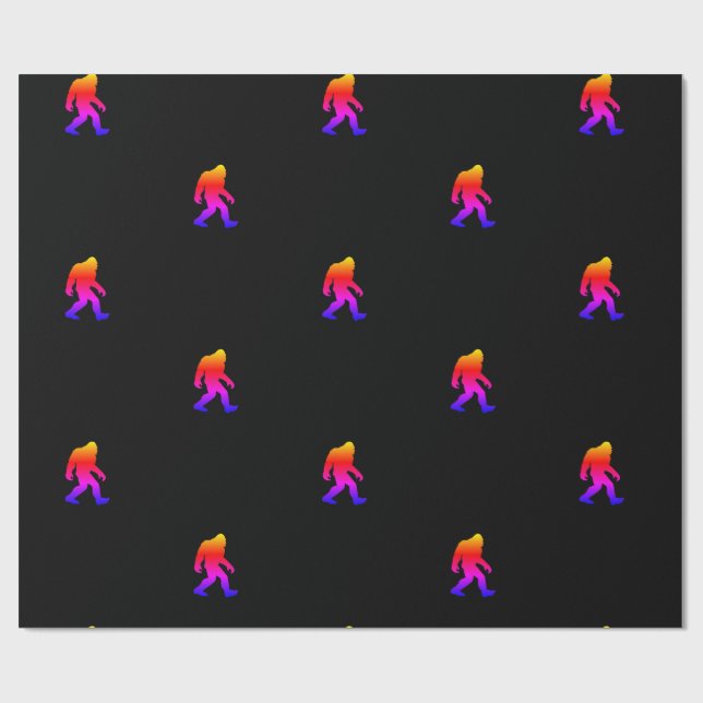 RAINBOW BIGFOOT WRAPPING PAPER (Flat)