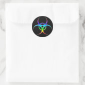 Rainbow Biohazard Symbol - Sticker (Bag)