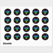 Rainbow Biohazard Symbol - Sticker (Sheet)