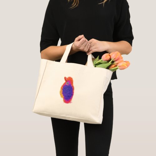 Rainbow bird mini tote bag