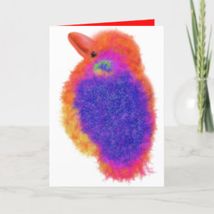 Rainbow bird simcha card