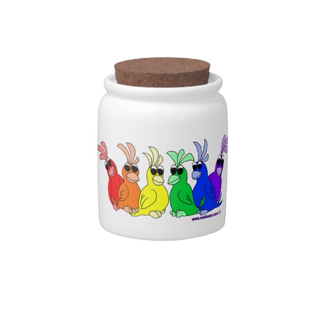 Rainbow Birds: Candy Jar (Front)
