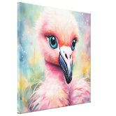 Pink Flamingo Stretched Canvas Print
