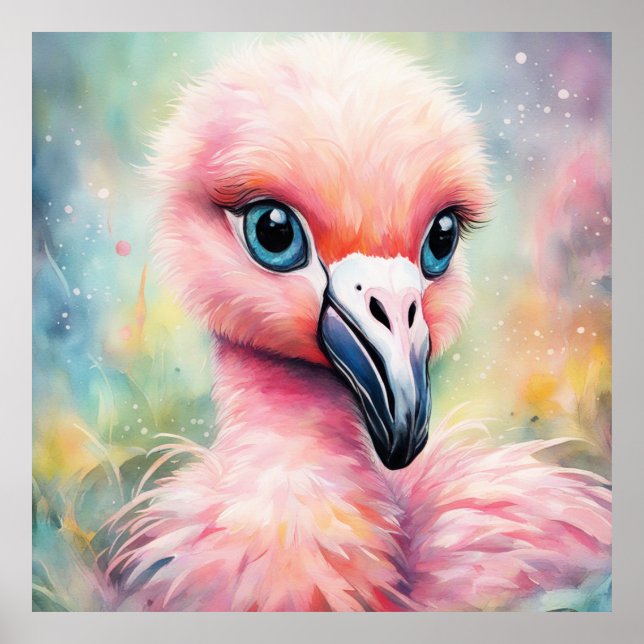 Rainbow Birds Flamingo 3 Poster (Front)