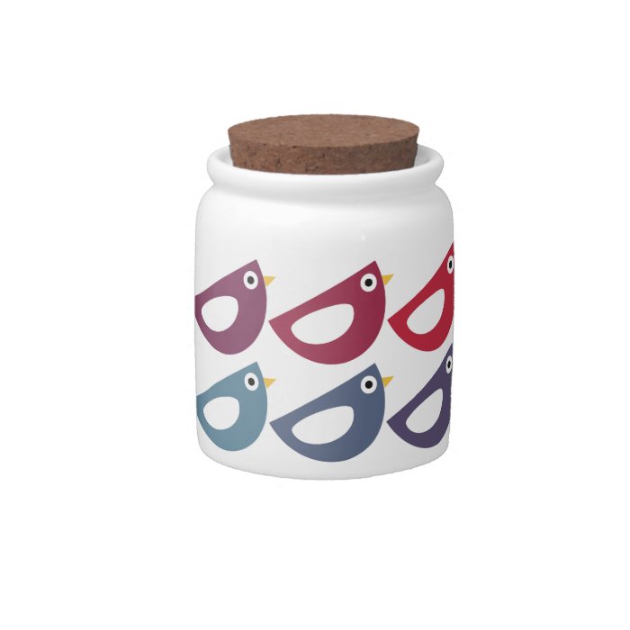 Rainbow Birds Number 2 Cute Jar Candy Jars