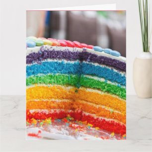 RAINBOW BIRTHDAY CAKE GIANT GREETING CARDS