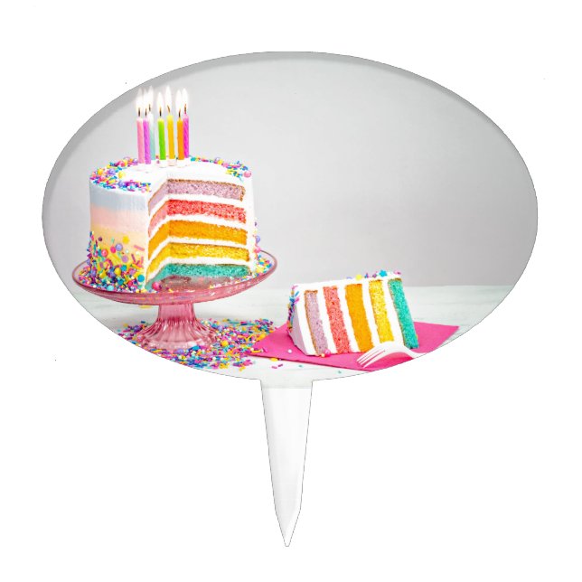 rainbow Birthday Cake Topper (Front)
