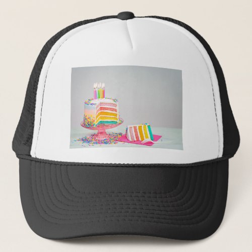 rainbow Birthday Cake Trucker Hat