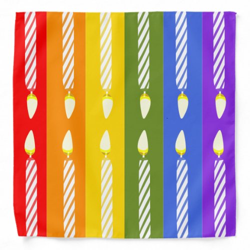 Rainbow Birthday Candles Bandana