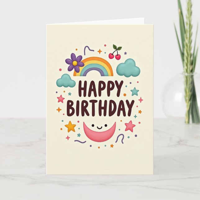 Rainbow Birthday Card (Front)