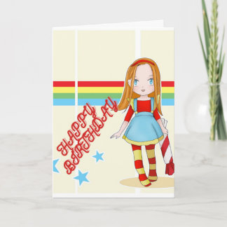 RAINBOW BIRTHDAY GIRL CARD