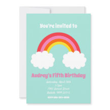 Rainbow Birthday Invitation
