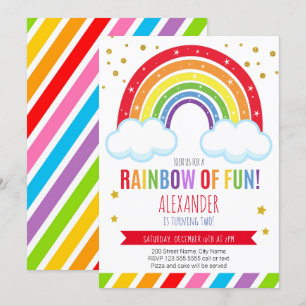 Rainbow Birthday Invitation