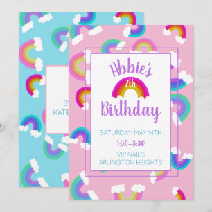 Rainbow Birthday Invitation