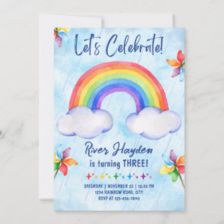 Rainbow Birthday Invitation