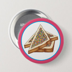 Rainbow Birthday Party Australian Fairy Bread Food Button