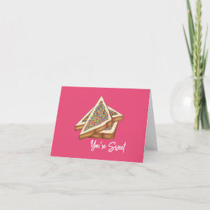 Rainbow Birthday Party Australian Fairy Bread Food Letterpress Thank You Card