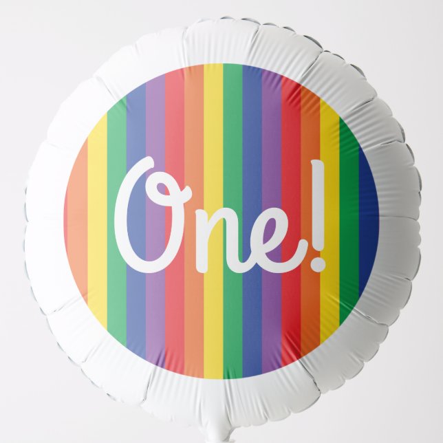 Rainbow Birthday Party Balloon (Front)