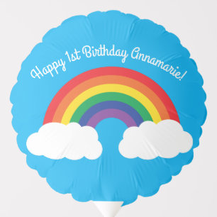 Rainbow Birthday Party Balloon