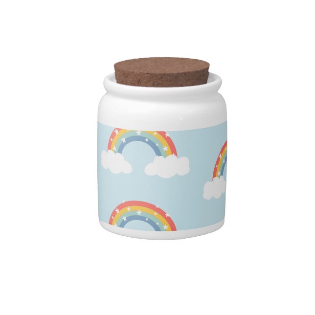 Rainbow Birthday Party  Candy Jar (Front)