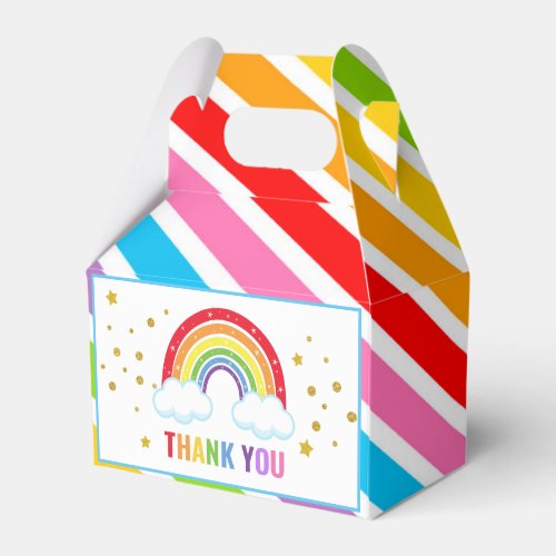 Rainbow Birthday Party Favor Boxes