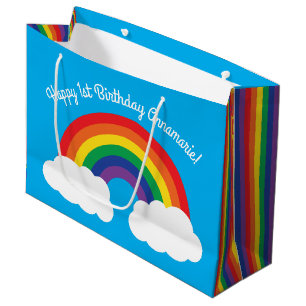 Rainbow Birthday Party Large Gift Bag