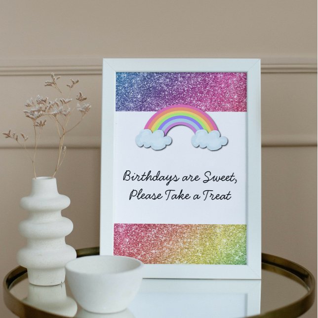 Rainbow Birthday Party Sign (Creator Uploaded)