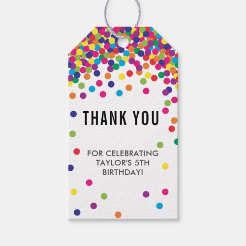 Rainbow Birthday Party Thank You favor tags