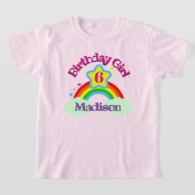 Rainbow Birthday Shirt (Laydown)