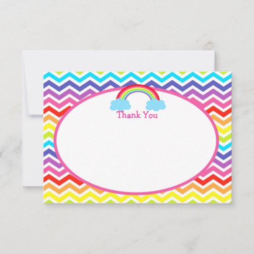 Rainbow Birthday Thank You Cards