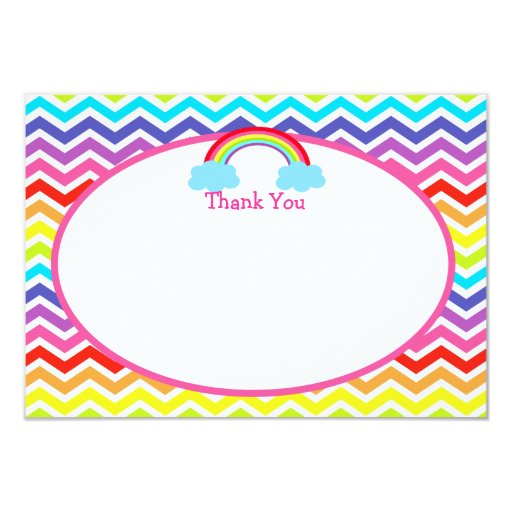 Rainbow Birthday Thank You Cards | Zazzle