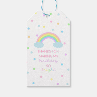 Rainbow Birthday Thank You Tags