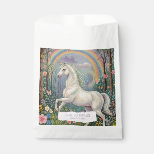 Rainbow Birthday Unicorn Favor Bag