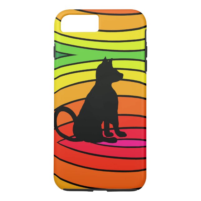 Rainbow Black Cat Pop Art CricketDiane Case-Mate iPhone Case (Back)