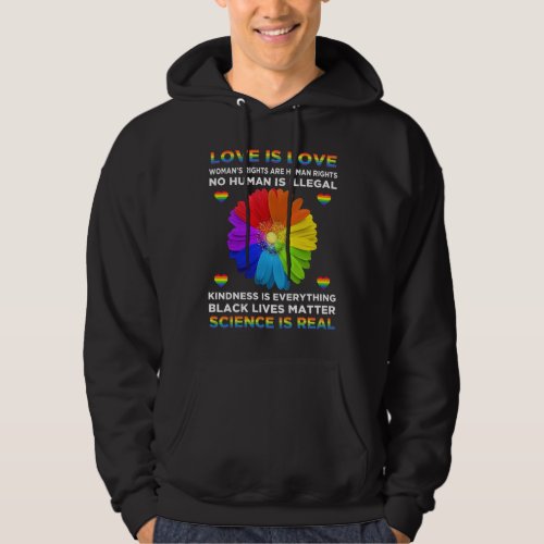 Rainbow Black Lives Matter Science LGBT Pride Flow Hoodie
