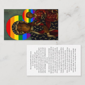 Rainbow Black Madonna Holy Card