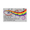 Rainbow Black Musical Notes on Gray Business Cards