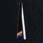 Rainbow & Black Neck Tie<br><div class="desc">Rainbow vector design with a black background on a high quality neck tie. Makes a cool gift and an excellent stocking stuffer.</div>