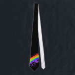 Rainbow & Black Neck Tie<br><div class="desc">Rainbow vector design with a black background on a high quality neck tie. Makes a cool gift and an excellent stocking stuffer.</div>